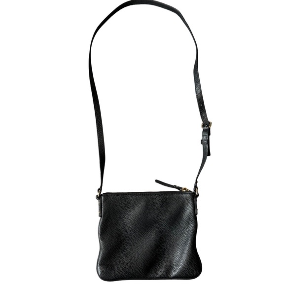 KATE SPADE BLACK “JACKSON” TOP ZIP PEBBLED LEATHER CROSSBODY BAG - Picture 7 of 11